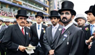 H.H. Sheikh Hamdan Bin Rashid witnesses the Royal Ascot Horse Racing Festival, UK