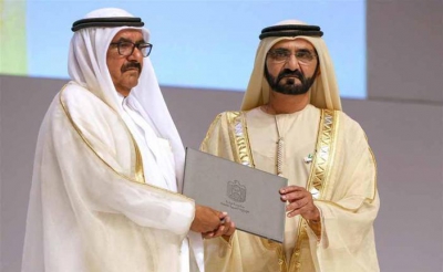 H.H. Sheikh Mohammed bin Rashid honors H.H. Sheikh Hamdan Bin Rashid