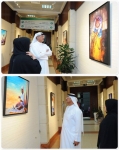 Abdullah bin Souqat visits art gallery at the General Directorate of Residency and Foreigners Affairs in Dubai